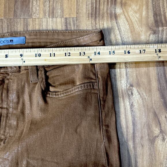 Joes Womens High Rise Flare Leg Jeans Coated Caramel Brown Cotton Size 29 - Picture 5 of 10